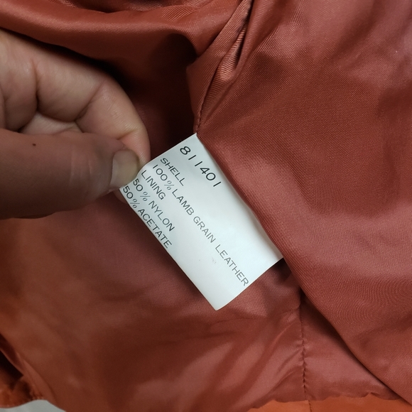 Vintage Pioneer Wear Retro Orange Leather Fringe Western Jacket - Picture 4 of 8